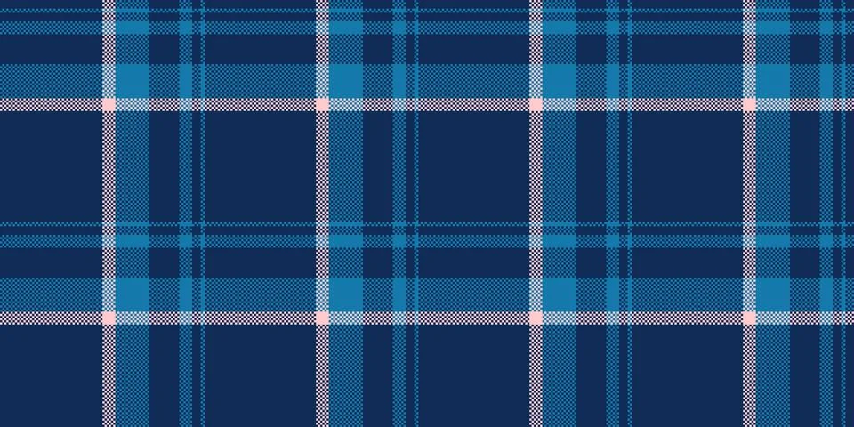 A classic blue tartan plaid pattern, featuring a seamless geometric design wi Stock Illustration