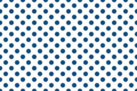 Classic blue of the year 2020 repeat flower shape dotted pattern on the white Stock Illustration
