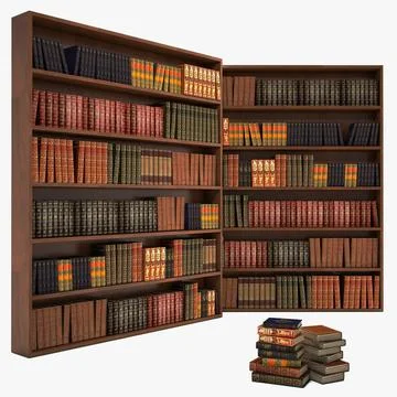 Classic Books Collection 3D Model