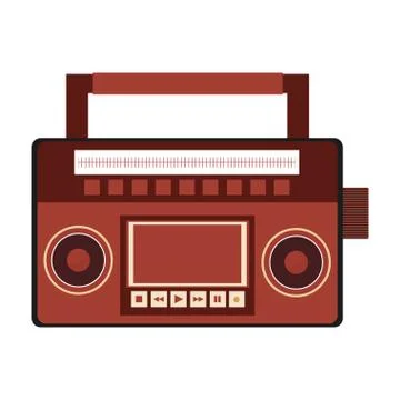 Classic boom box icon Stock Illustration