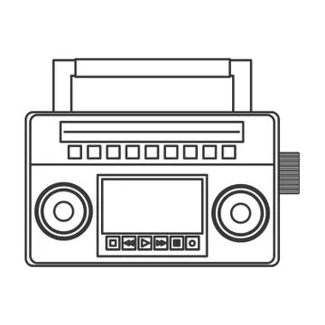 Classic boom box icon Stock Illustration