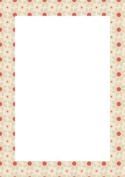 Classic botanical flower frame vector illustration with soft floral border .. Illustrazione stock