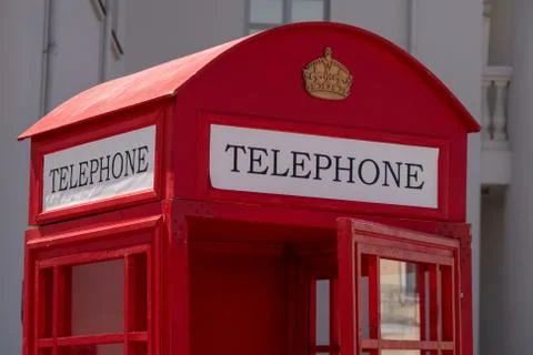 Classic British Red Telephone Booth Stock Photos