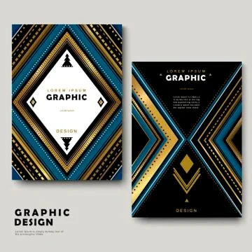 Classic brochure template Stock Illustration