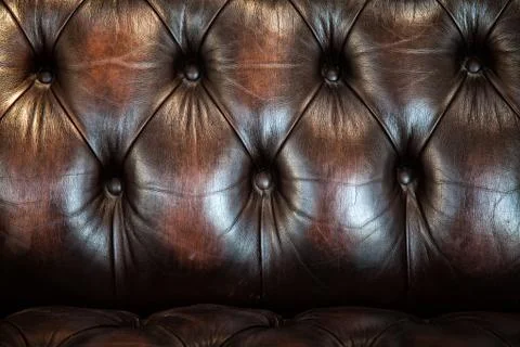 Classic brown leather texture Stock Photos