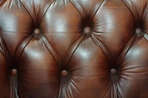 Classic brown leather texture. Stock Photos