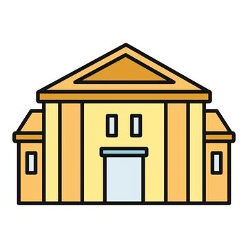 Classic building establishing authority and education architecture Ilustración de archivo