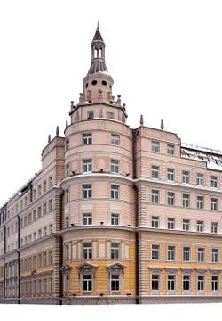 Classic building facade tower Stock Photos
