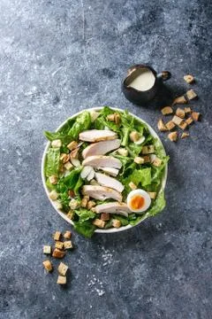 Classic Caesar salad Stock Photos