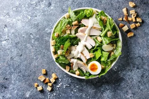 Classic Caesar salad 스톡 사진