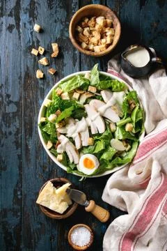 Classic Caesar salad Stock Photos