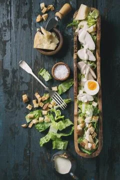 Classic Caesar salad Foto stock