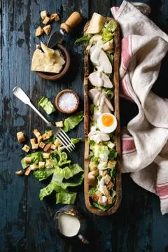 Classic Caesar salad Stock Photos