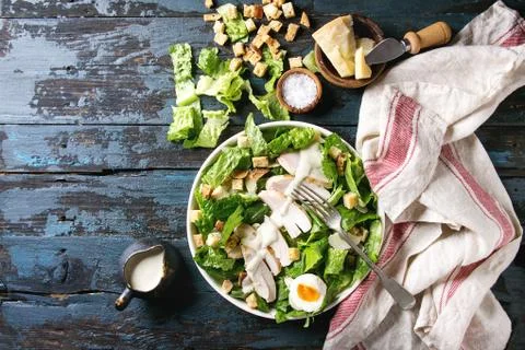 Classic Caesar salad Stock Photos