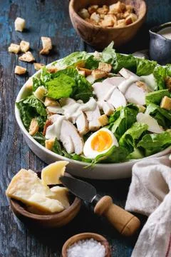 Classic Caesar salad Stock Photos