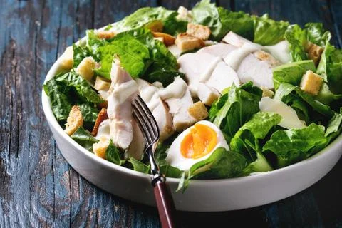 Classic Caesar salad Stock Photos