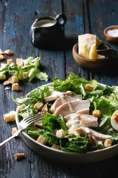 Classic Caesar salad Stock Photos