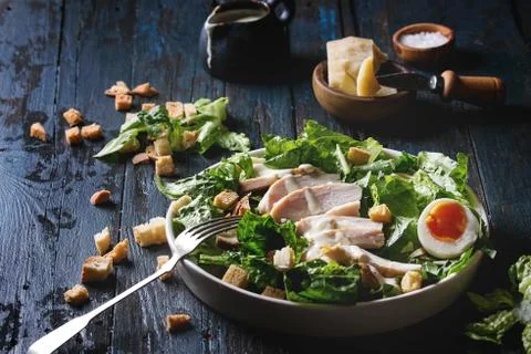 Classic Caesar salad Stock Photos