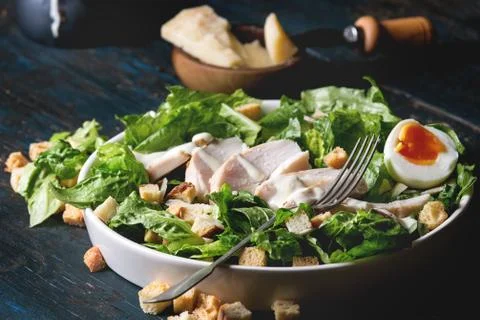 Classic Caesar salad Stock Photos