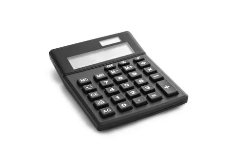Classic Calculator on white background Stock Photos