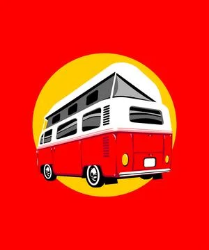 Classic Camper Stock Illustration
