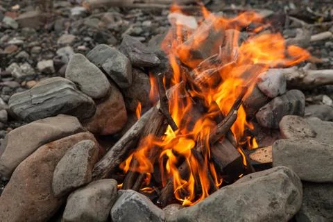 Classic campfire Stock Photos