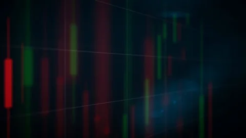 Classic Candlestick Stock Chart 3D View Vidéo 127110128