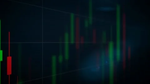 Classic Candlestick Stock Chart 3D View Видео 127110144