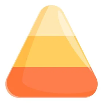 Classic candy corn triangle showing layers for halloween celebration 스톡 일러스트