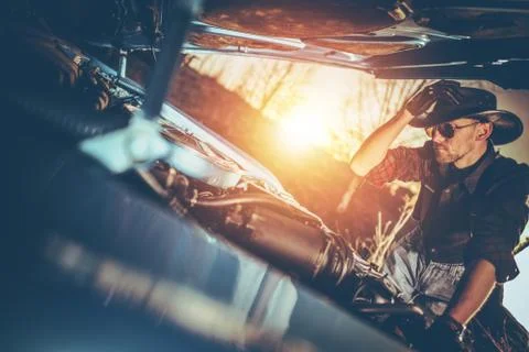 Classic Car Break Down.  Stock Photos