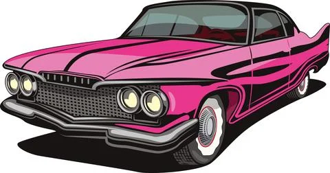 Classic Car Cartoon Stock Illustration