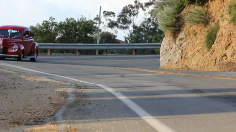 Classic Car CU Static Stock Footage 3056098