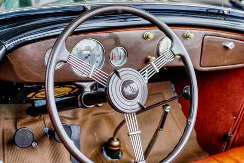 Classic Car Dash Stock Photos
