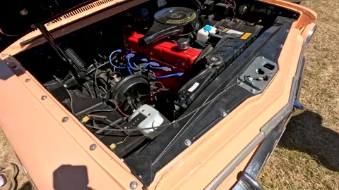 Classic Car Engine Inspection Stock Footage 301598453