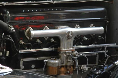 Classic Car Engine Stock Photos