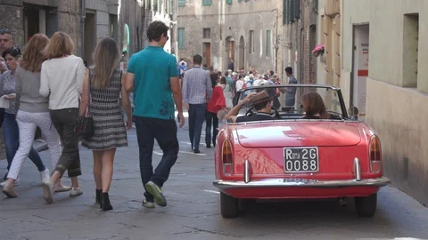 Classic Car Florence Stock Footage