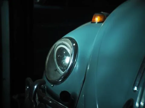 Classic car front light 스톡 사진