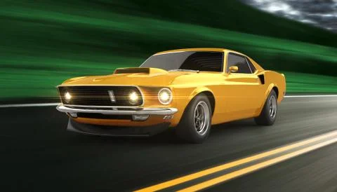 Classic Car Stock Illustration