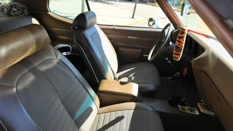 Classic Car Interior Stock Footage 312697882