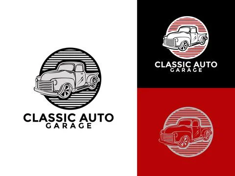 Classic Car logo vector. Auto Garage car logo vector Stock Illustration