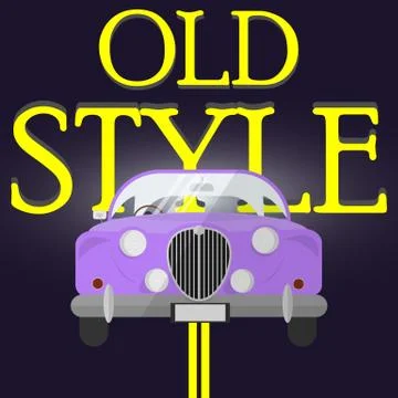 Classic car poster Stock Illustration