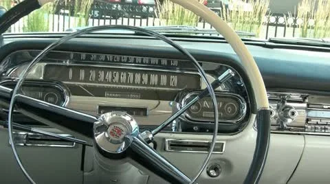 Classic Car Steering Wheel 動画素材 12576298