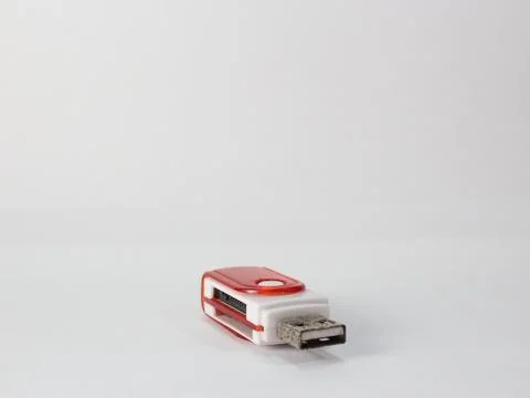 Classic card reader isolated on white background Stock Photos