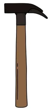 The classic carpenter hammer Stock Illustration