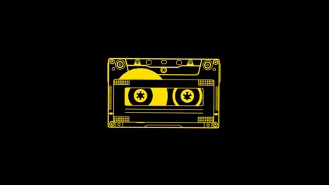 Classic Cassette Vector Animation Stock Footage 325562937