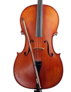 Classic cello on white Stock Photos