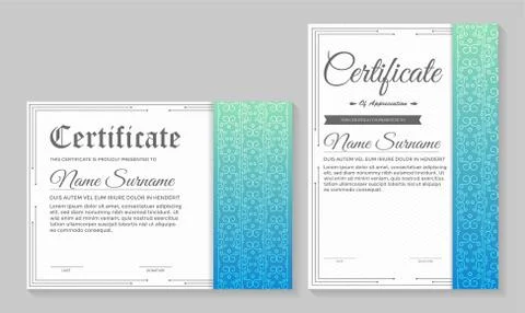 Classic certificate award template Stock Illustration