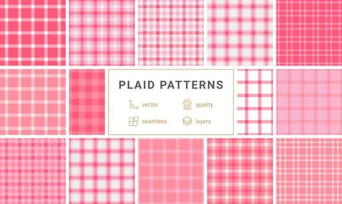 Classic checkered plaid set, offering versatile geometric patterns for shir.. 스톡 일러스트