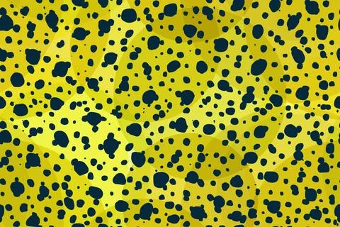 Classic cheetah-spot seamless pattern. Golden yellow base Stock Illustration