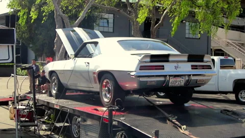 Classic Chevy Camaro on Dyno Test Stand 스톡 동영상 322152169